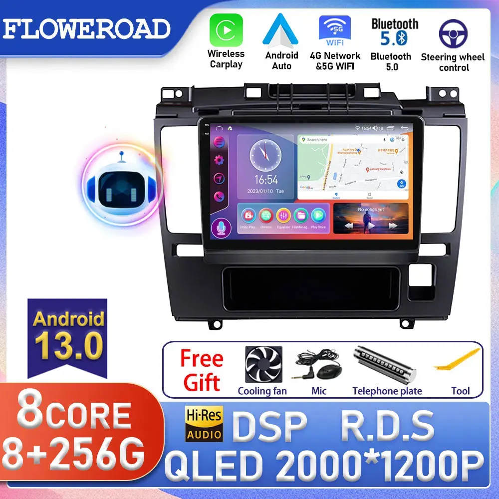 

For Nissan Tiida C11 2004 - 2013 Wireless Carplay 8G 256GB Android Auto Car Radio Multimedia Player GPS Autoradio 2 Din Monitor