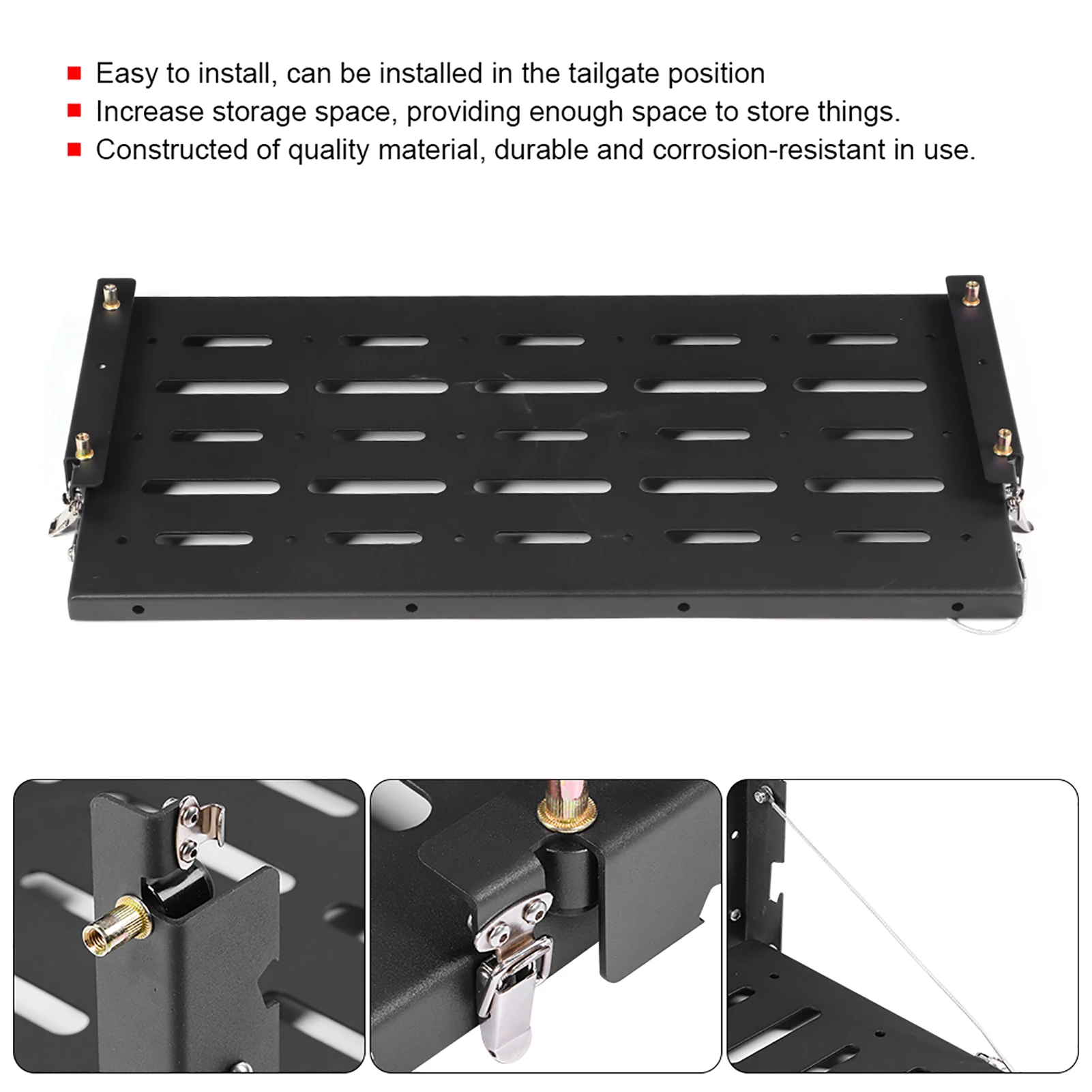 Shelf Storage Foldable Tailgate Table Trunk  Shelf Storage Bracket Fit for   JK 2007-2017 Rear Door Table