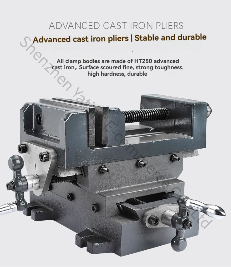 4-inch Heavy Duty Precision Cross Flat Pliers Table, Vise, Drilling and Milling Machine Fixture, Moving Table Pliers