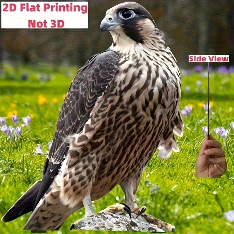 1 Stück Falcon 2D Acryl-Gartenstecker - Realistische Außendekoration, Geeignet für Hof- und Bauernhofdekoration – Detail 6