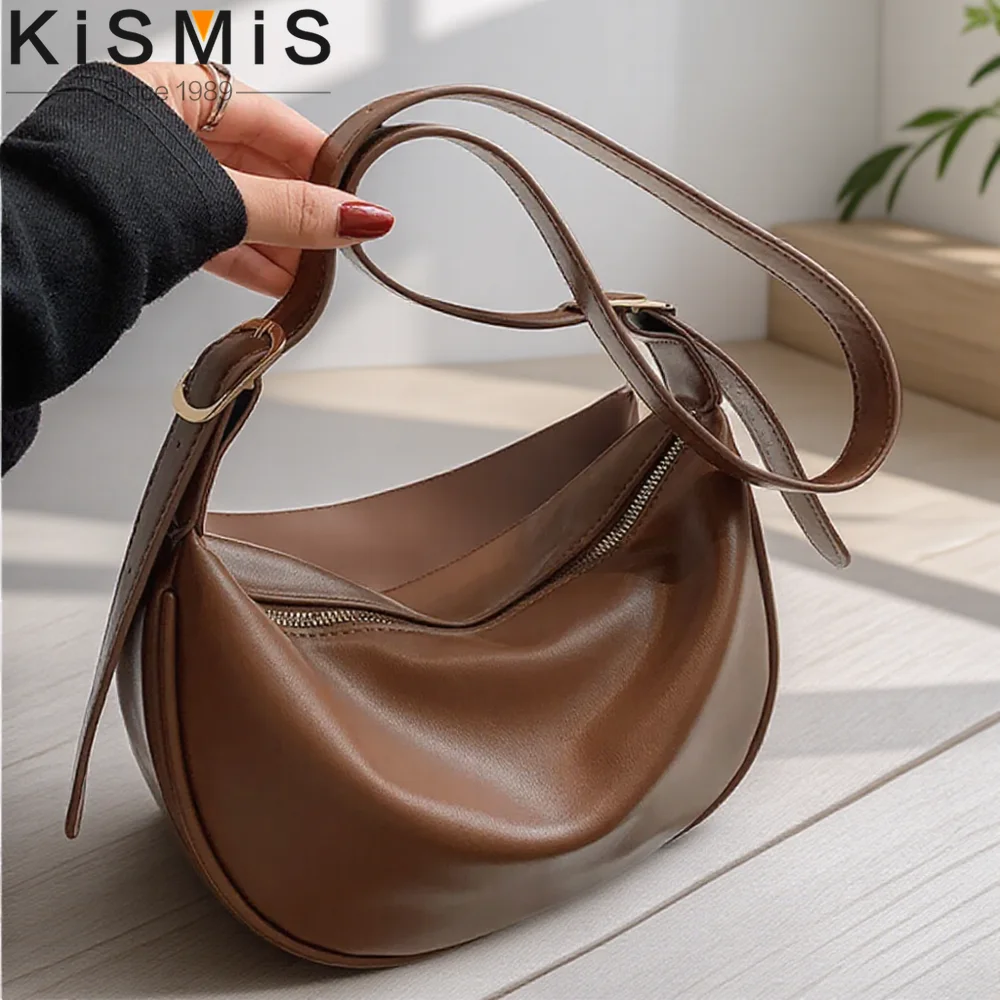 حقيبة كتف جلدية ناعمة صيفية جديدة للنساء حقيبة زلابية كروس شهيرة للتنقل