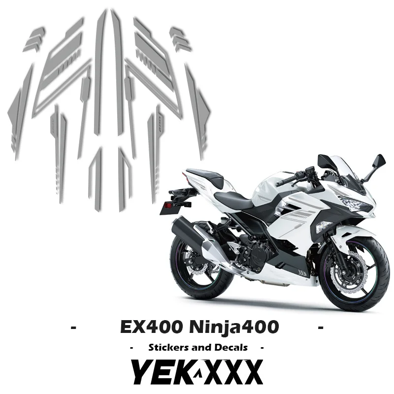 New Metal Color Fairing Shell Sticker Decal OEM Replica Line Vehicle sticker For Kawasaki Ninja400 EX400 2018-2024