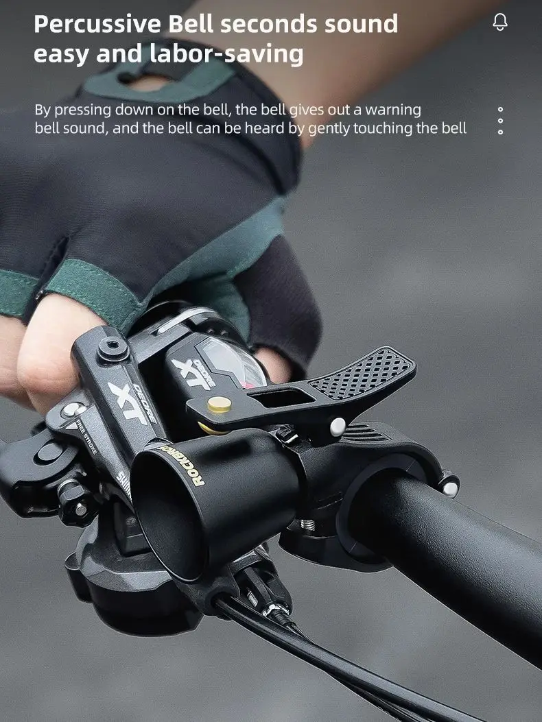 AliExpress ROCKBROS Bicycle Bell MTB Mountain Road Bike Horn Bell Copper Warning High Decibel Clear Ring Bell Cycling Retro Crisp Bell