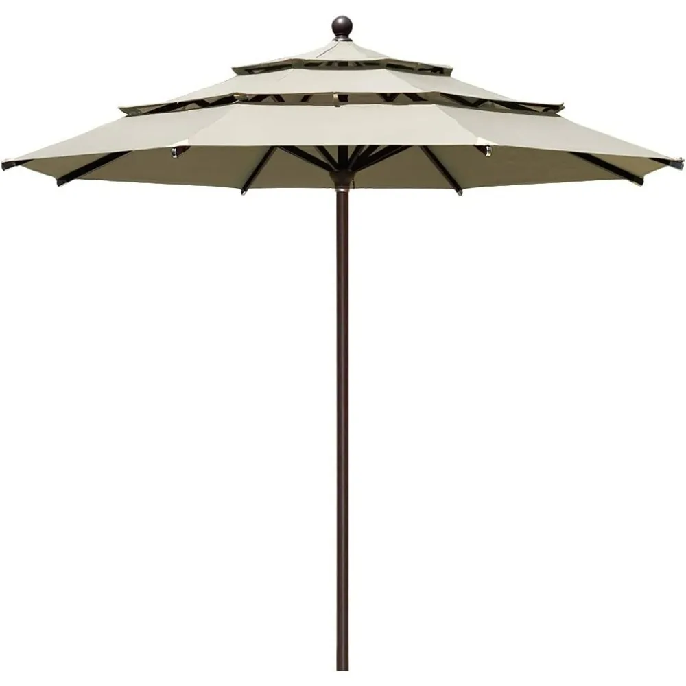 Antique Beige Umbrella Holder Large Parasol Outdoor Garden Umbrellas for Garden and Terrace Canopy the Beach Patio Furniture Set