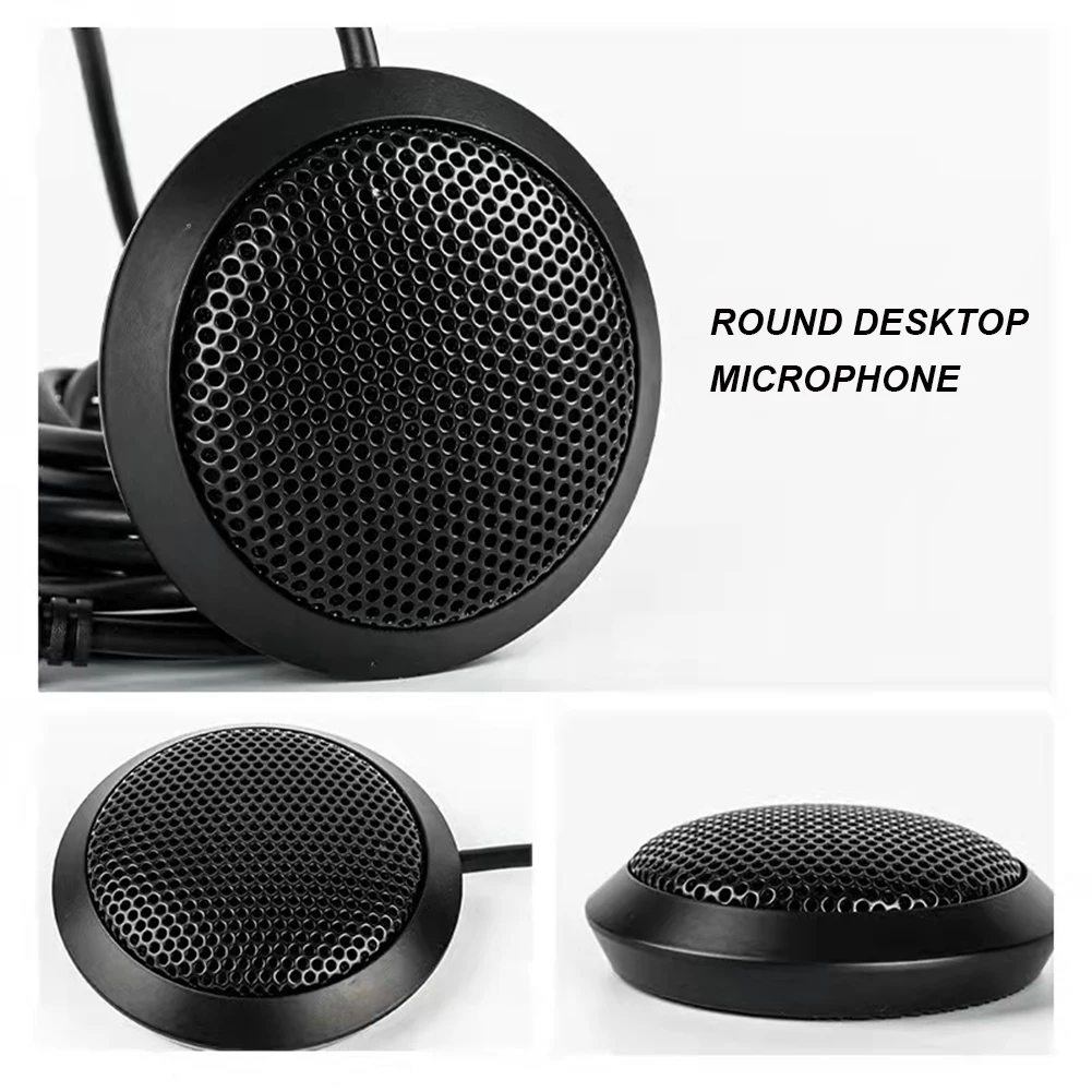 USB/3.5mm Conference Microphone Plug&Play 360° Omnidirectional Condenser Mic Meeting Mic for Video Conference Gaming Chatting