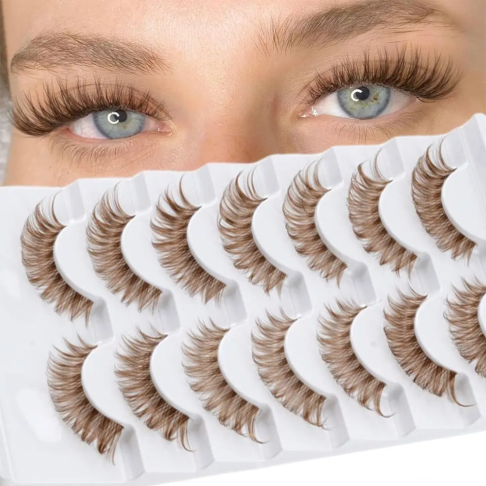 Nuovo Wispy Cat Ciglia finte Volume Soffici ciglia finte C Curl Ciglia finte drammatiche Estensione ciglia