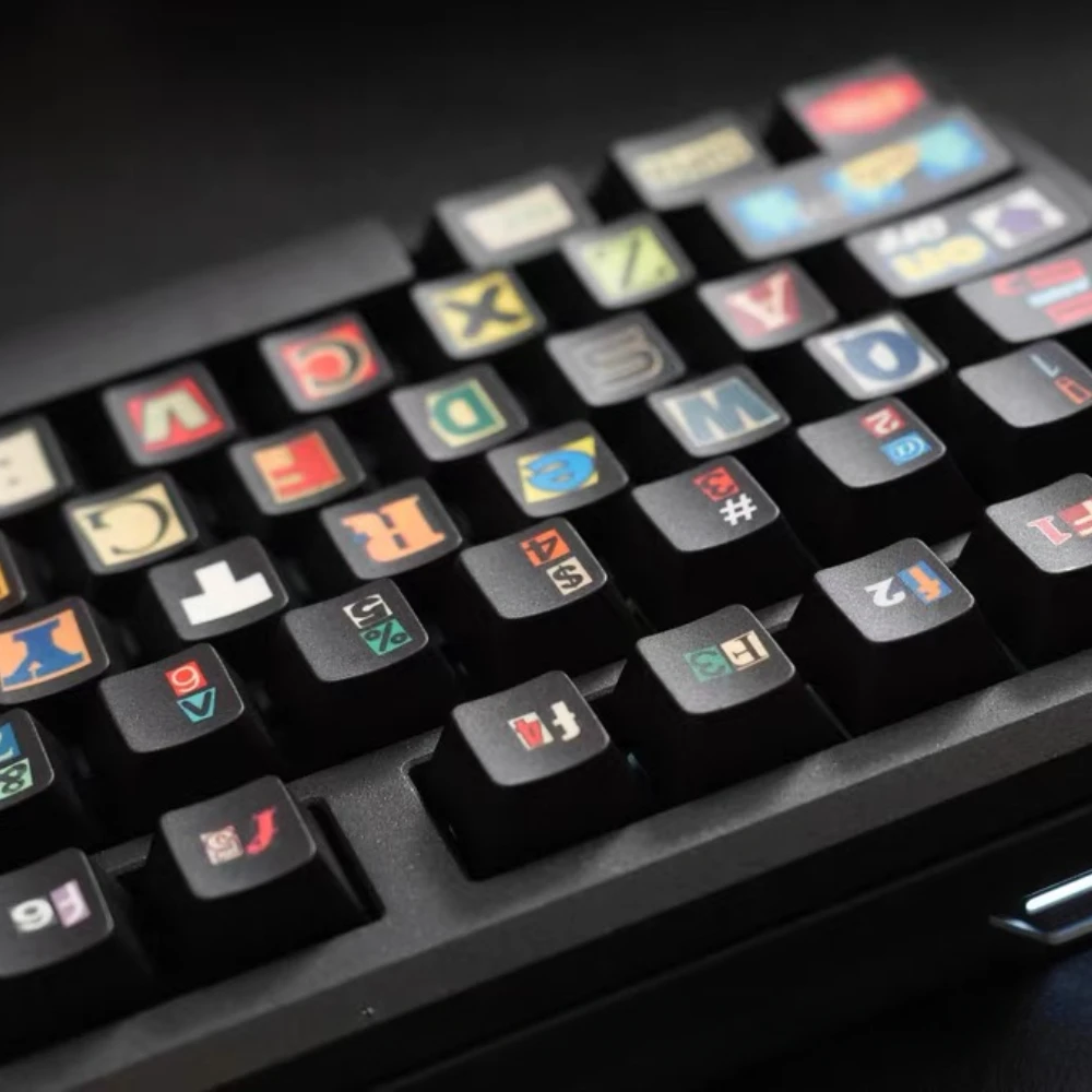 ملصق موضوع Keycap مجموعة 145 مفتاح PBT مخصص أسود شخصية لوحة المفاتيح غطاء الكرز الشخصي الألعاب KeyCap للوحة المفاتيح الميكانيكية