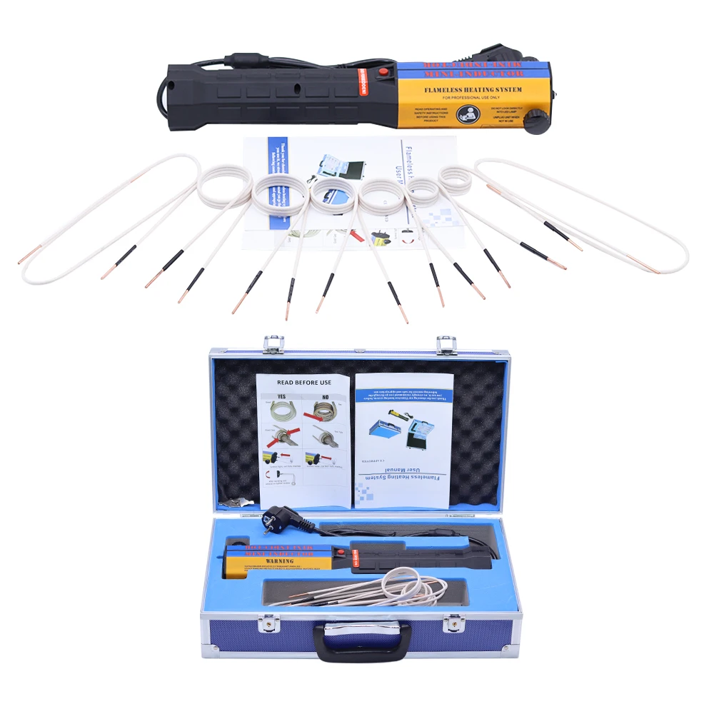 Imagem -06 - Kit Aquecedor de Indução Magnética 110v 220v Automotivo 1000w Máquina de Aquecimento por Indução de Calor sem Chama 10 Bobinas Ferramenta de Reparo do Carro 1000w