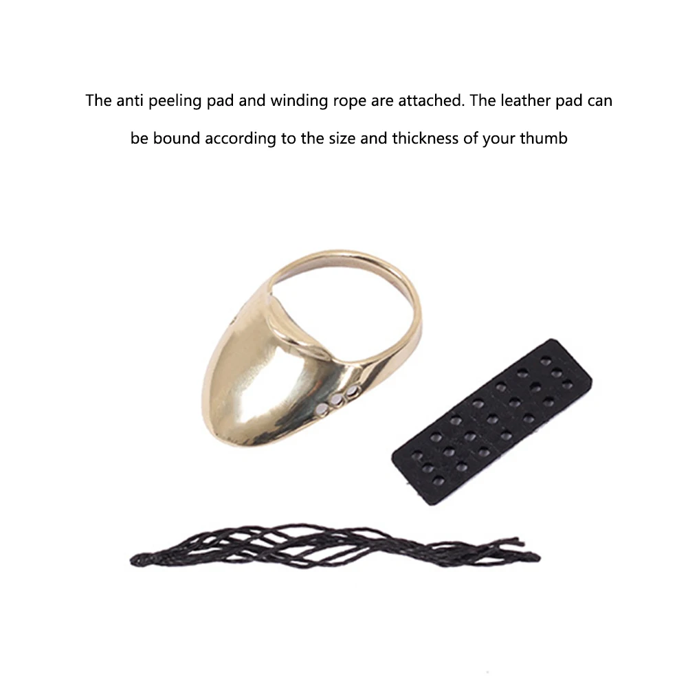 Brass Archery Finger Guard Longbow Recurve Bow  Thumb Ring Protective Gear for Outdoor Hunting Accessories