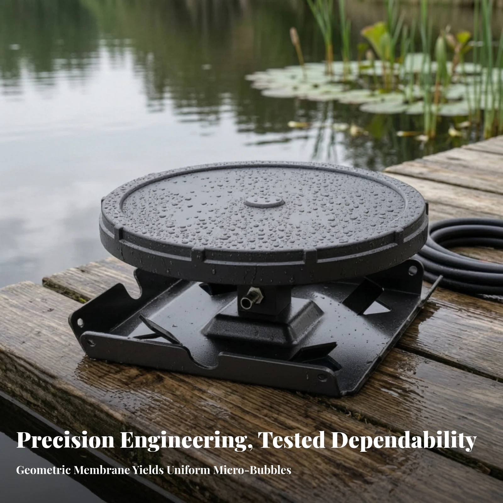 Pond Air Distributor with Weighted Base Long-Lasting Lake Aerator Air Distributor Aeration Kit Compact Pond Aeration System