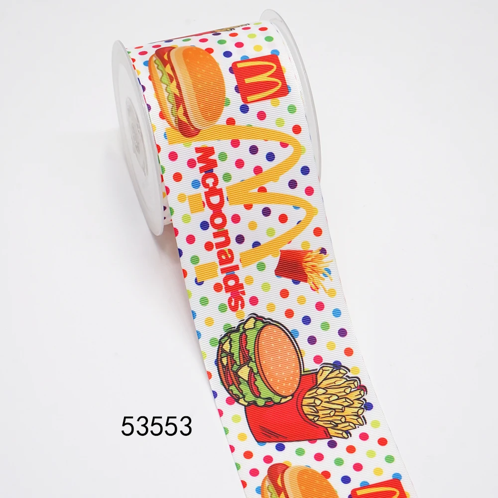 DIY Cartoon Food Printed Grosgrain Ribbon For Craft Supplies Sewing Accessories 5 Yards, Planar Resins Mold 10 Pieces. 52610