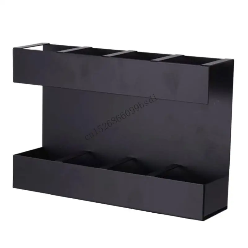 

11UA Straw Chopstick Storage Rack Metal 4 Grids Cabinet Mount Dispenser