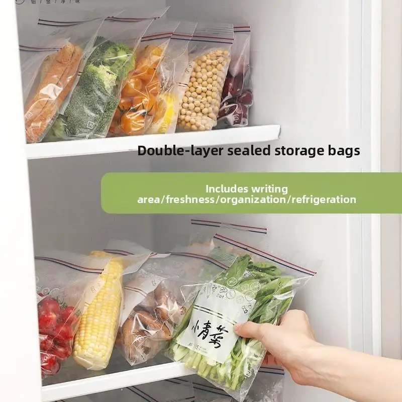 Double-Reinforced Seal Food Storage Bag 3 Sizes Freezer Safe Provides Tight Seal Preventing Wate Air From Leaking