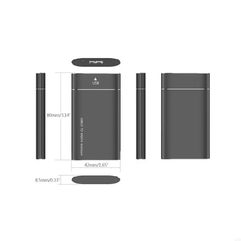 462E Type-C HDD for Case Enclosure for 1.8 inch Sata3 Box Mini-SATA SSD to USB3.1