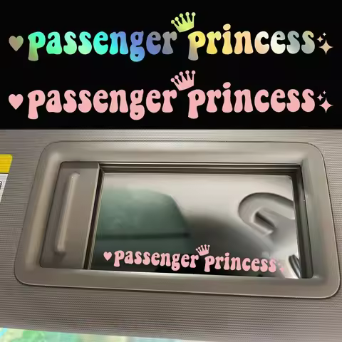 15*2.3CM Passenger princess car stickers funny creative stickers for car rearview mirrors