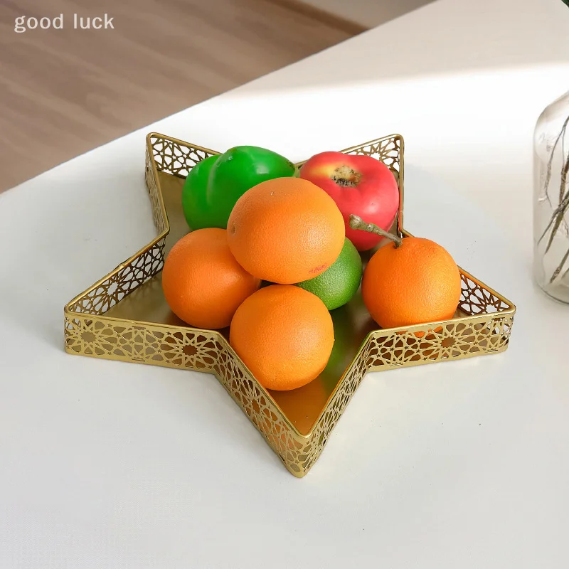 1/3 pezzi Ramadan musulmano Metallo Caramelle Pasticceria Vassoi alimentari EID Mubarak Cena Decor Decorazione Ramadan 2025 Forniture per feste a casa