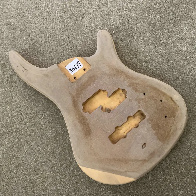 EB679  Samples PJB Bass Body Unfinished in Solid Basswood for Electric Bass DIY Damages Replace Guitar Parts