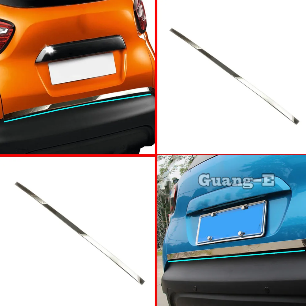 Styling Cover Stainless Steel Rear Door Bottom Tailgate Frame Plate Trim Lamp Trunk For Renault Captur 2015 2016 2017 2018 2019