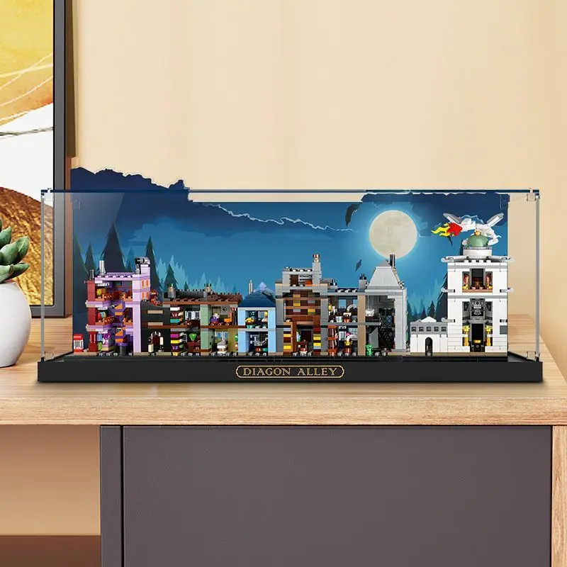 Suitable for LEGO 76444 Mini Diagon Alley acrylic display box building blocks dust-proof model storage box