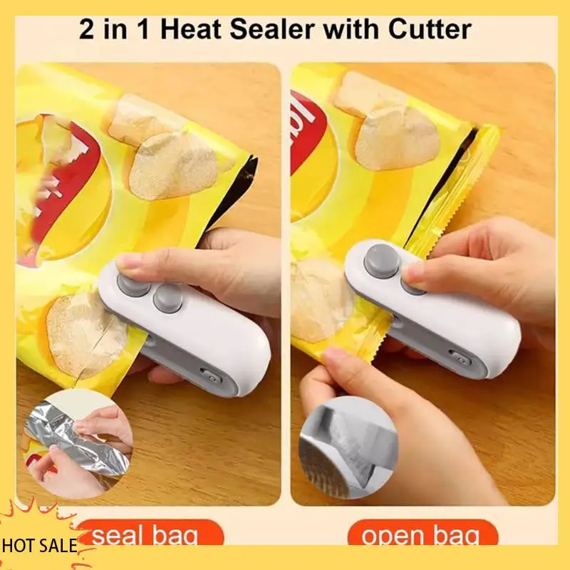 

A66Z Mini Bag Sealer, 2-In-1 USB Charging Sealer, Portable Handheld Rechargeable Vacuum Food Sealer, Bag Sealer