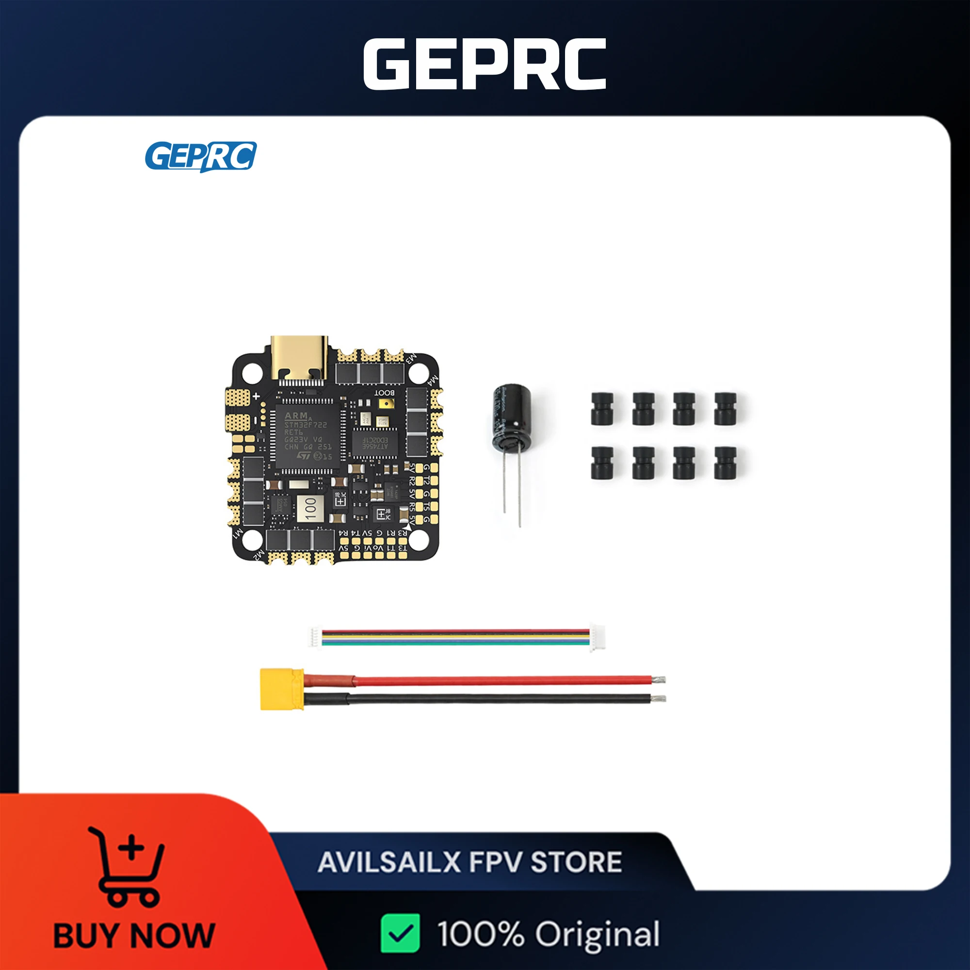 

TAKER F722 45A 32-битный AIO зуммер 16 МБ черный ящик 32-битный анализ данных запись полетов гоночный FPV дрон