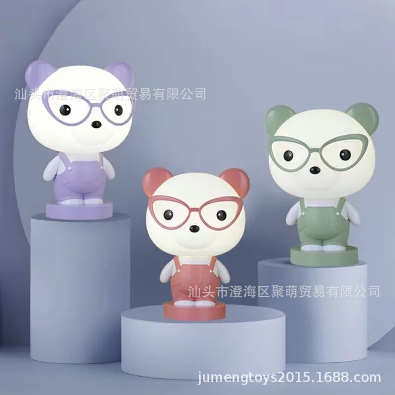 كبير فرس النهر اللمس الجدول مصباح LED منضدية الحيوان ديكور ضوء الليل غرفة نوم الأطفال أباجورة هدايا للأطفال الأطفال الصبي