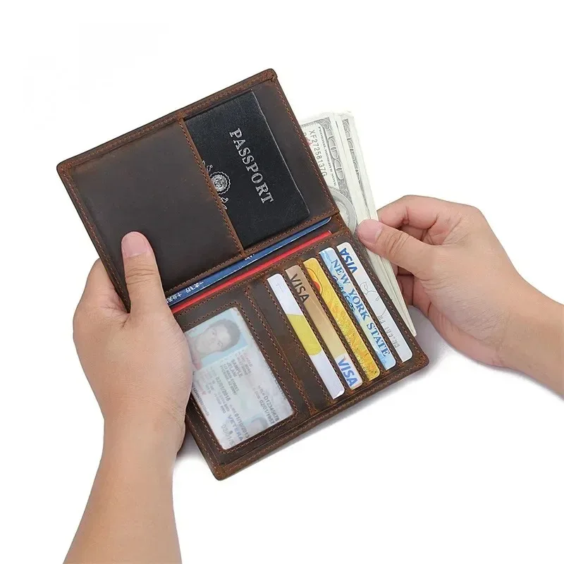 Strictly Leather Passport Holder Passport Case Passport Protector Multifunctional ID Bag Travelling Abroad Ticket ID Bag