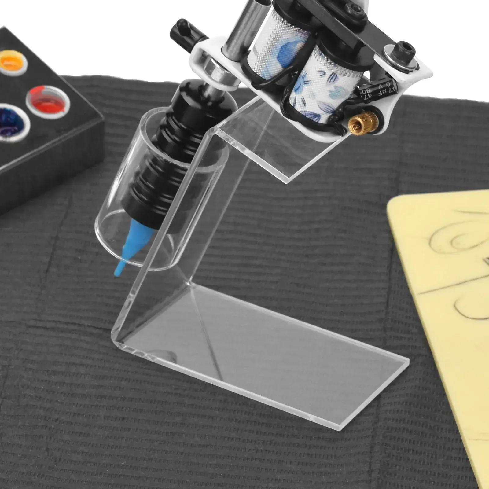 

1pcs Transparent Tattoo Machine Holder Stand Acrylic Tattoo Gun Supply Stand Rack Accessory for Tattooist