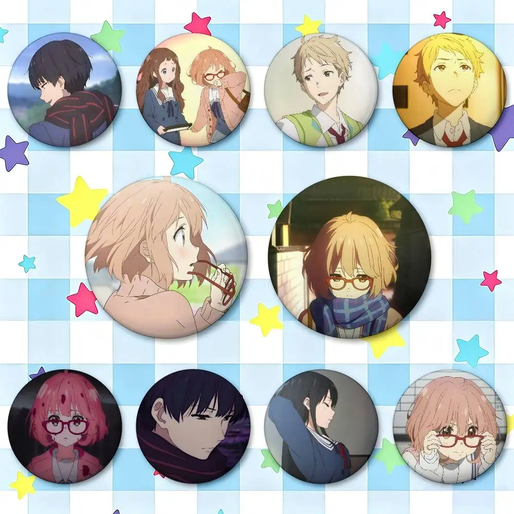 Beyond The Boundary Badges 25 32 44 58 75 Mm Round Cosplay Pin Bag Decor Fans Collect Friends Gifts Brooch Souvenir