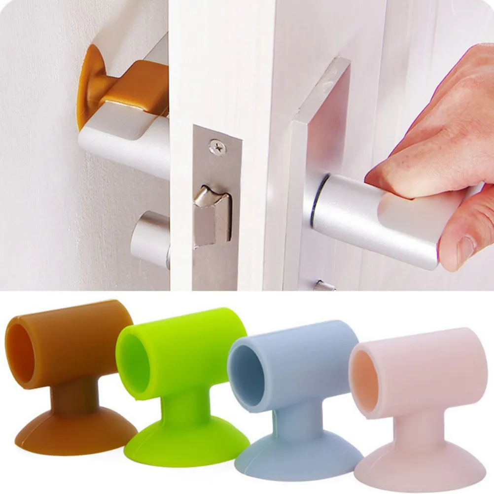 10Pcs Silicone Door Knob Crash Pad Anti Collision Protector for Walls Tables Doors Damping Suction Design Rustproof Eco Friendly