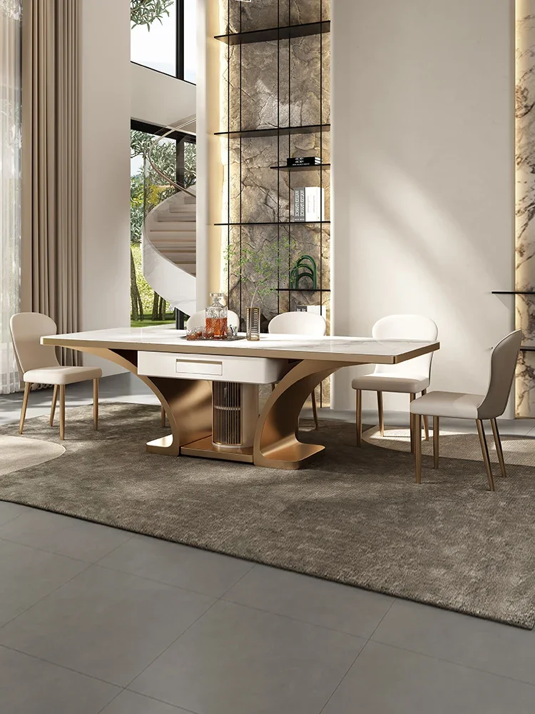 Dual-Use Combination High-End Light Luxury Modern Simple Multi-Functional Dining Table Home