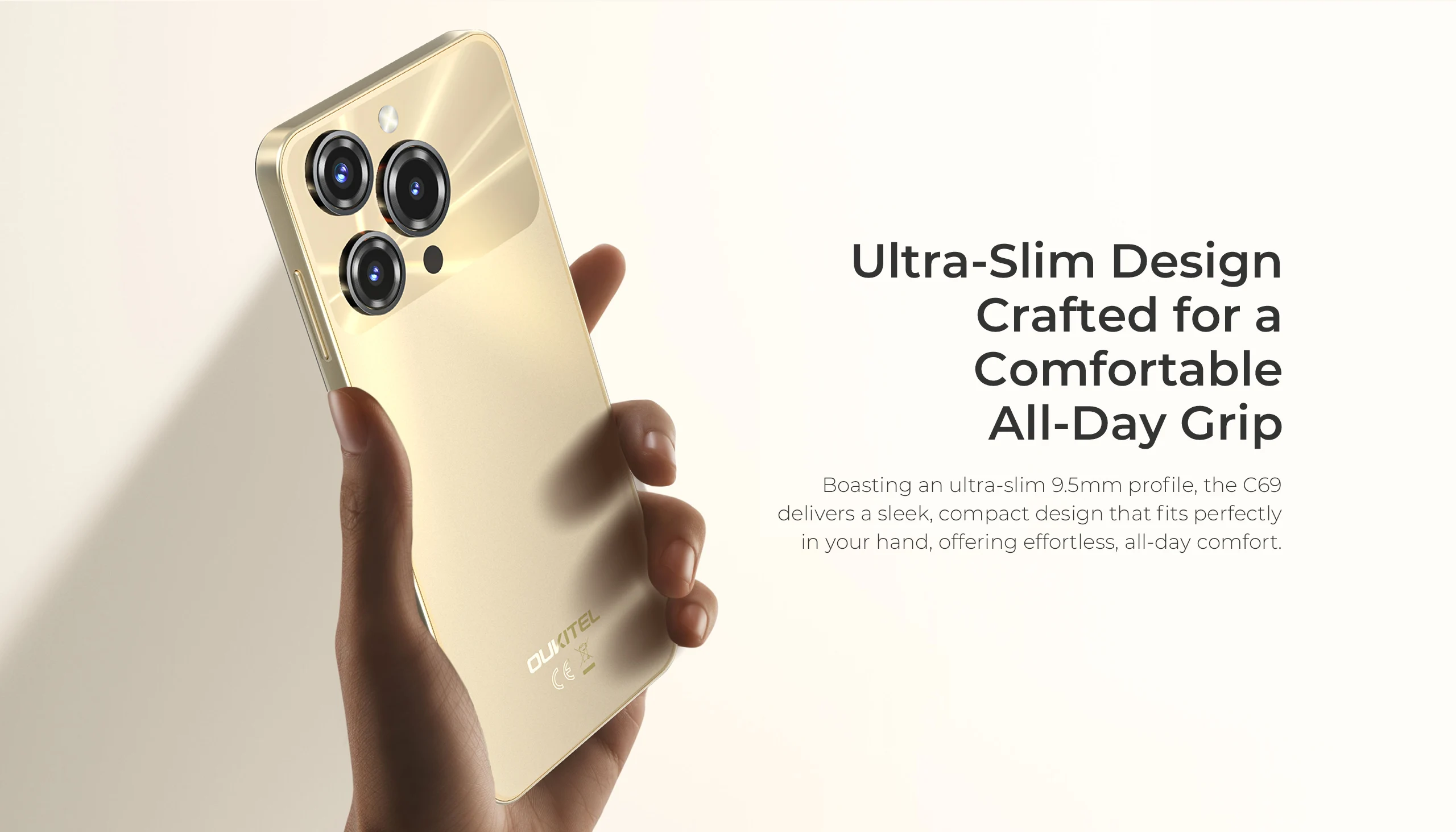 OUKITEL C69 Smartphon Android 15 7.2" HD+ Large Screen Dual 4G Mobile Phone 24GB(8+16)+256GB 6000mAh 64MP Main Camera 120Hz NFC