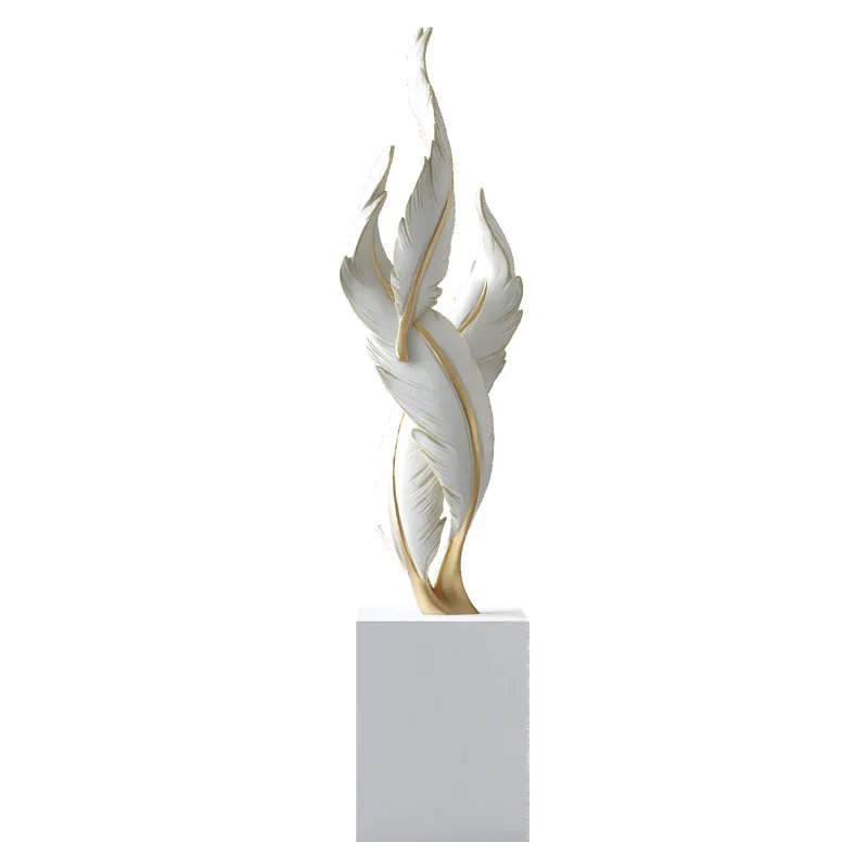 LH light luxury feather living room floor-to-ceiling housewarming new home ornaments sculpture decorations