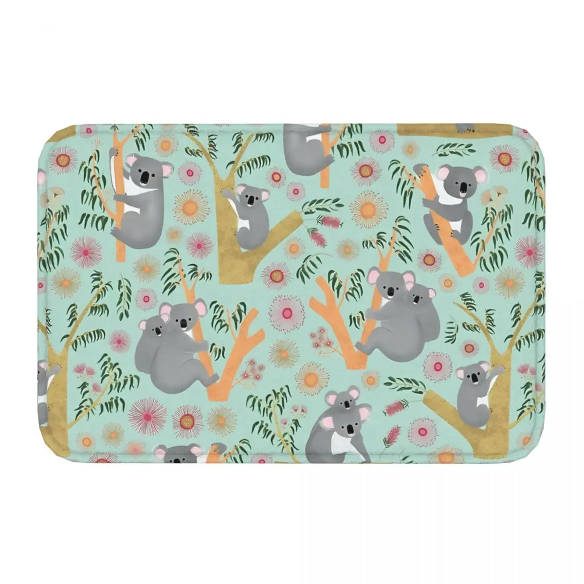 Koala Australian Animals Anti-Slip Doormat Bath Mat Carrying A Baby Floor Carpet Welcome Rug Home Decor