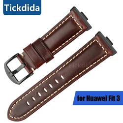 Leather Strap for Huawei Watch Fit 4 Pro 3 Genuine Leather WatchBand for Huawei Watch Fit3 Bracelet Correa Accessories