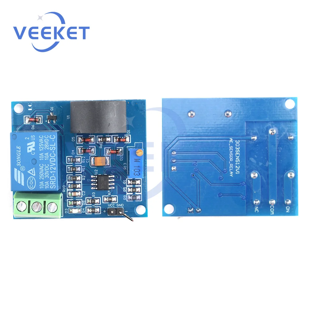 AC Current Sensor 5V 12V 12V Relay Module High Precision Current ZMCT103C Transformer 5A Detection Board Sensor Module