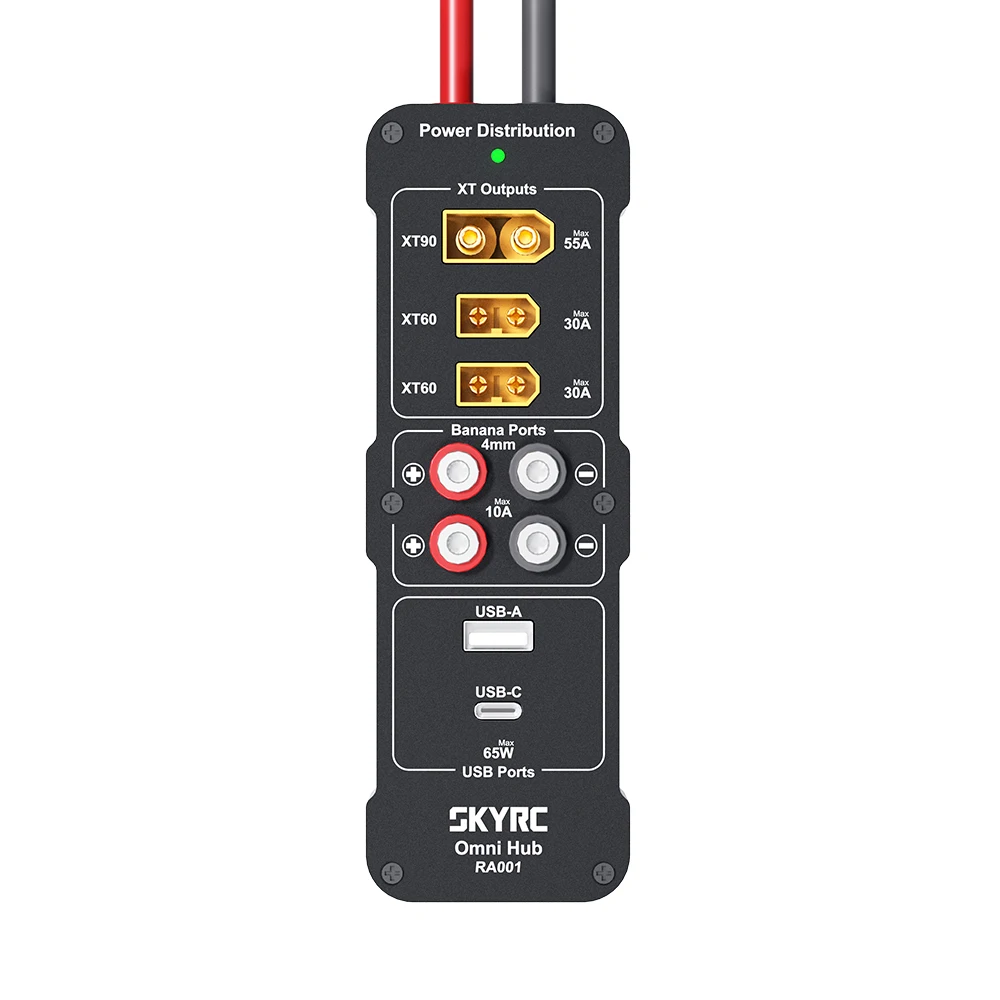 SKYRC RA001 Omni XT90 Power Distribution Hub 2000W High Load Splitter with XT90 XT60 Type-C For RC Chargers and Digital Devices