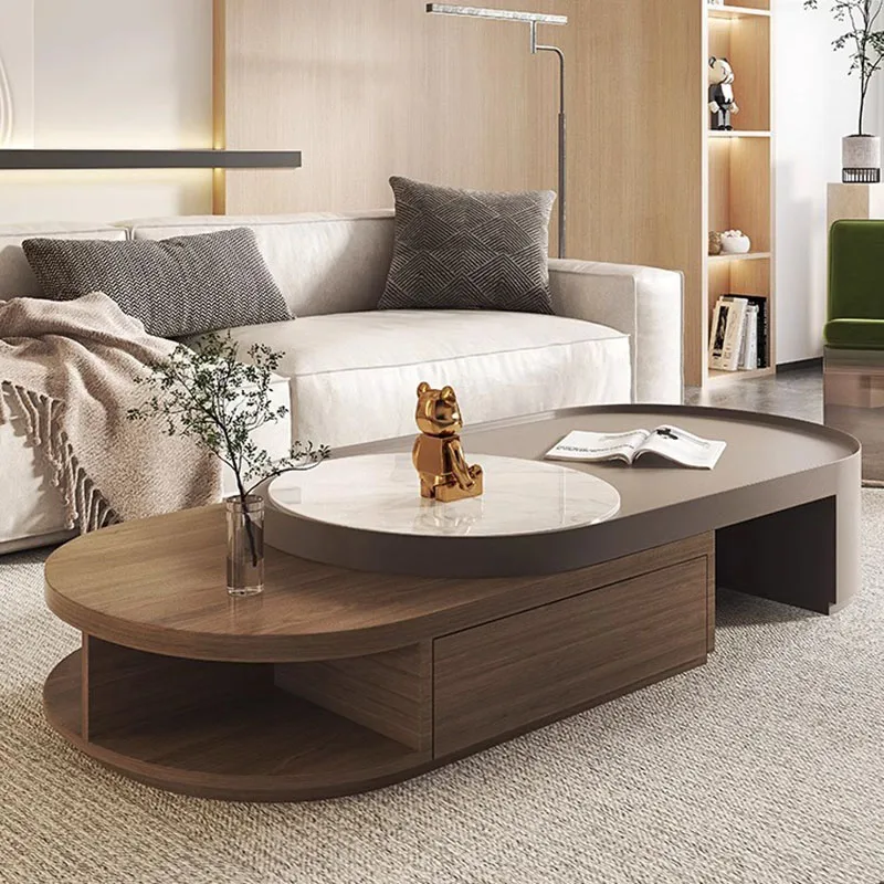 

Mobile Nordic Coffee Table Nesting Balcony Side Modern Aesthetic Coffee Table Wood Side Tavolo Soggiorno Living Room Furniture