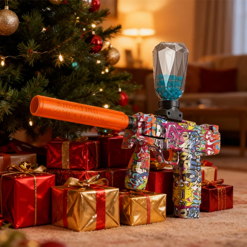 UZI بندقية لعبة الكرة الكهربائية الناسف مسدس اطلاق النار الرياضة لعبة في الهواء الطلق عالية السرعة قابلة للشحن لعبة تفاعلية لصبي الكبار هدية