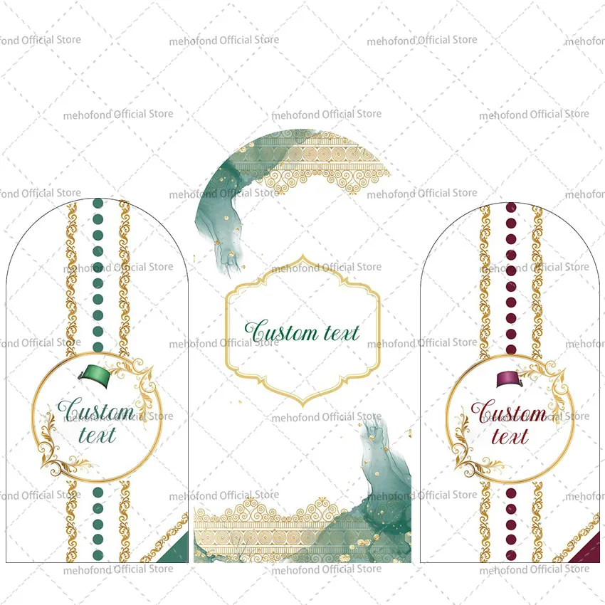 Mehofond Personnalisé, Décor de fond d'arche Chiara à double face, thème circoncision Mabrouk Tahara, pour fête d'anniversaire d'enfants et baby shower