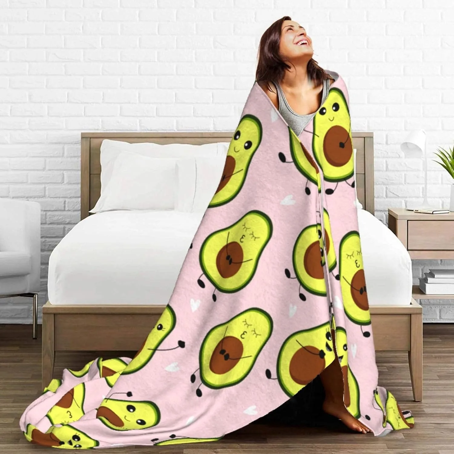 لطيف الكرتون الأفوكادو نمط بطانية مضحك الأفوكادو لينة دافئ رمي بطانية ل أريكة الأريكة السرير قيلولة هدية دافئة للأطفال جميع الفصول #2