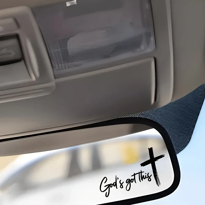 Christian Faith Sticker God Will Work It Out Vinyl Decal for Car Mirror Motorcycle Laptop Cup Glass Window Inspirational Gift