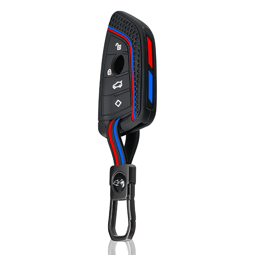4 Buttons Silicone Car Remote Key Case Cover Shell Fob for BMW X1 X3 X5 X6 X7 1 3 5 6 7 Series G20 G30 G11 F15 F16 G01 G02 F48