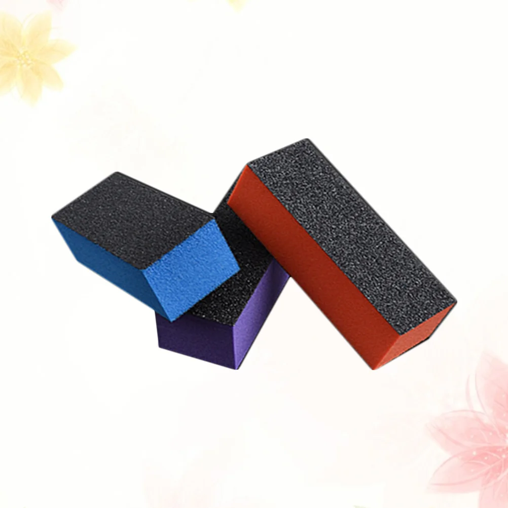 18 قطعة مبرد أظافر إسفنجي كتل الملف ثلاثة الجانبين المهنية تشكيل الايداع تلميع ل مانيكير باديكير مبرد أظافر #4