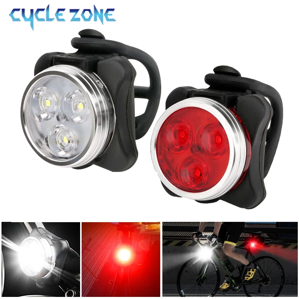 Portable Mini Bike Front Taillight LED Rechargeable Bicycle Rear Lamp for Night Safety Riding MTB Road Bike Tail Light Headlight