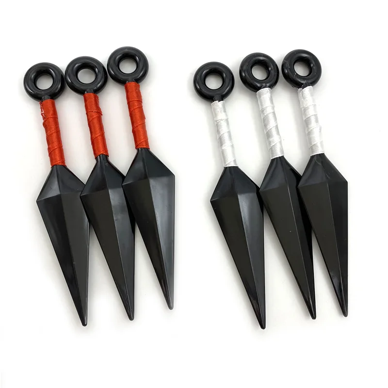 Anime Shippuden Kunai Cosplay Props Forehead Weapon Plastic Collection Props Ninja Darts Cosplay Props 3pcs