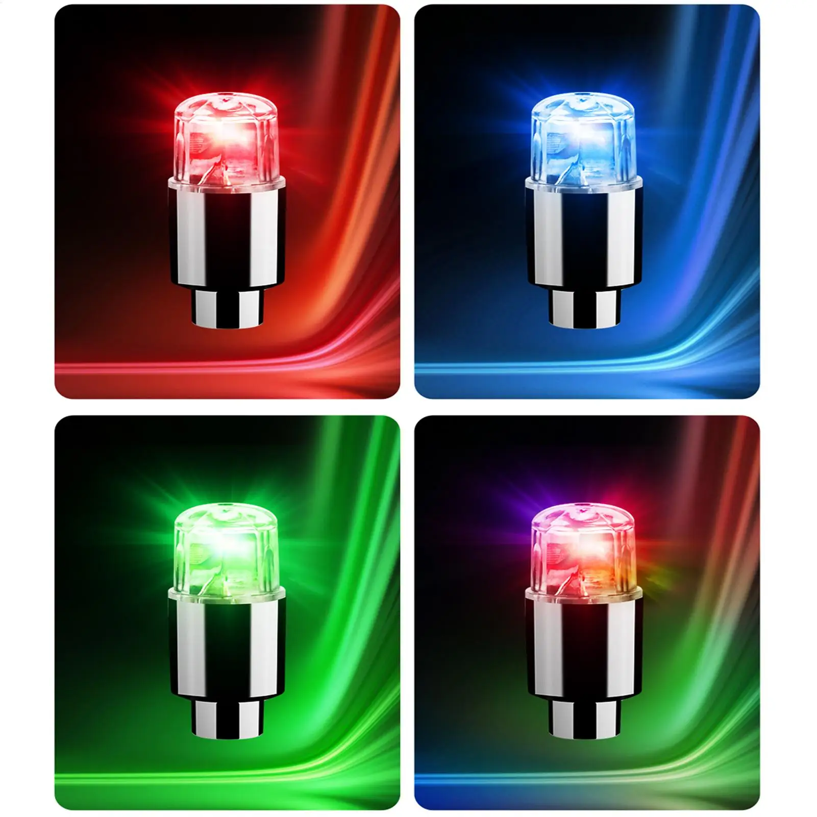 Intelligent Wheel Sensing Led Tire Valve Caps Lights Car Wheel Led Lights 2Pcs Led Valve Caps Lamp For Bike Motorcycle Golf Cart