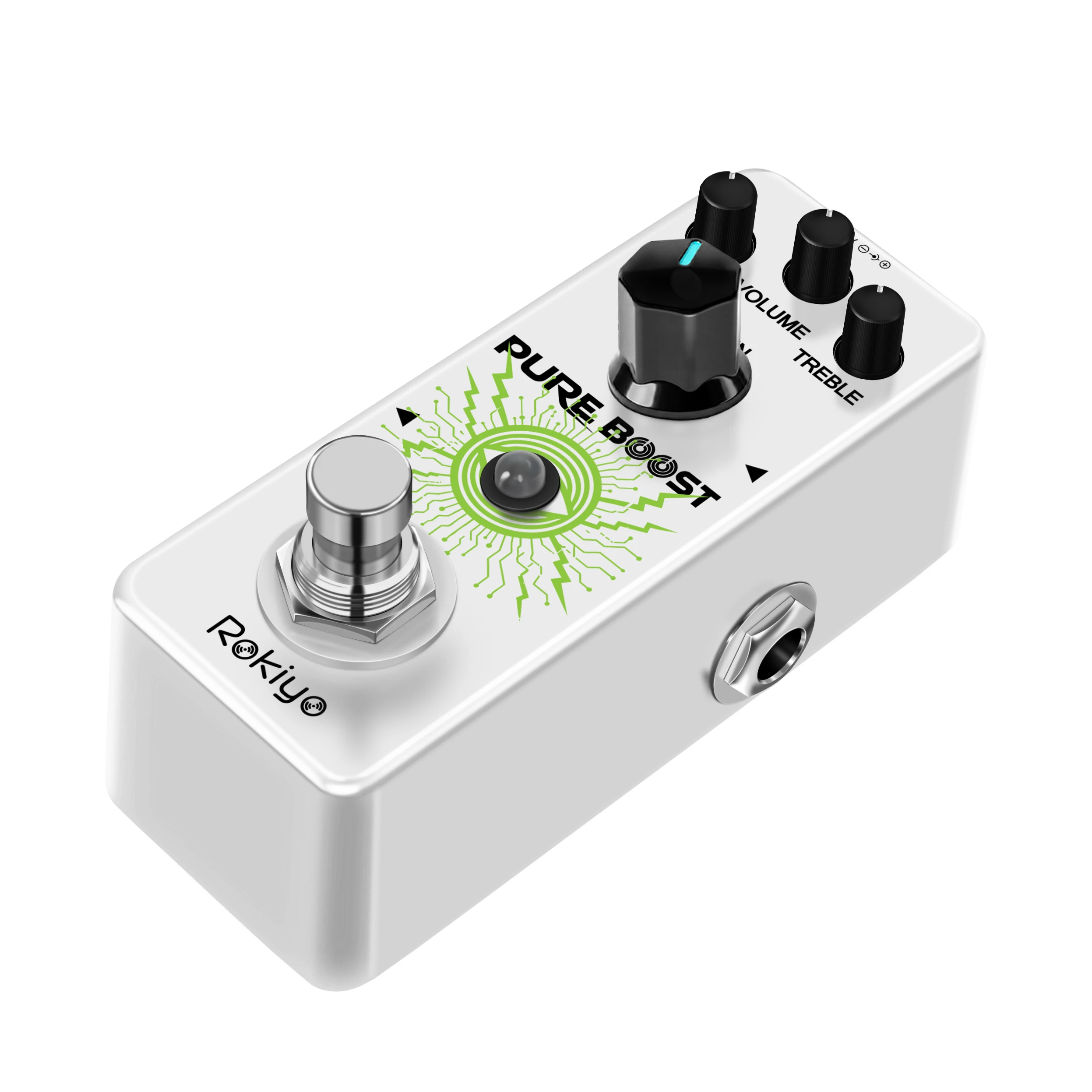 Rokiyo Pure Boost Guitar Pedal 20dB+ Clean Boost True Bypass Mini Analog Gain Booster Effect Pedal for Electric Guitar Bass