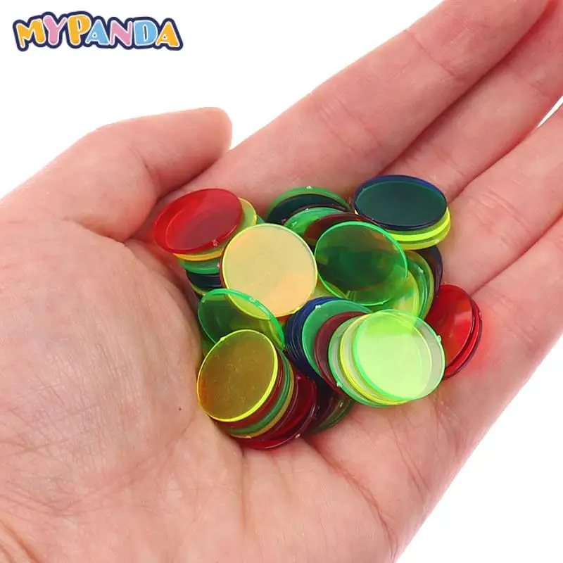 

Mixed Color Round Transparent Coins 100 Pcs/set Poker Chips Plastic Poker Wholesale