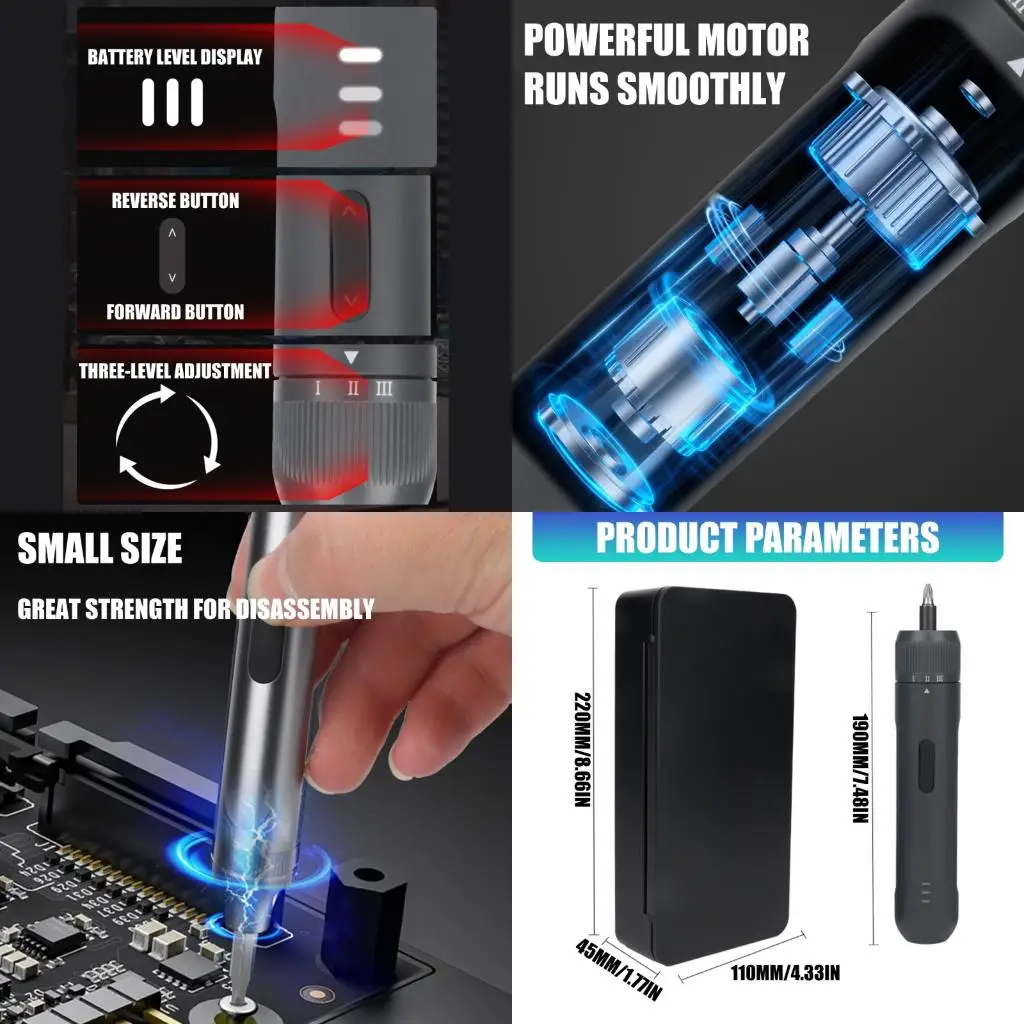 

Cordless Electric Screwdriver Mini Drill Power Tool Rechargeable Battery high quality